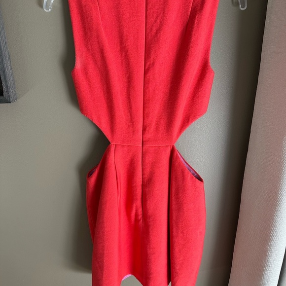 BCBGMaxAzria Orange Sheath Mini Dress Crew Neck Sleeveless - Picture 5 of 5